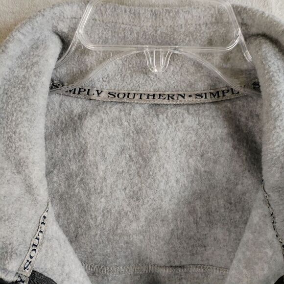 Simply Southern Men's 2XL Fleece Full Zip Vest Pockets Gray‎ Polyester Spandex - Picture 7 of 10
